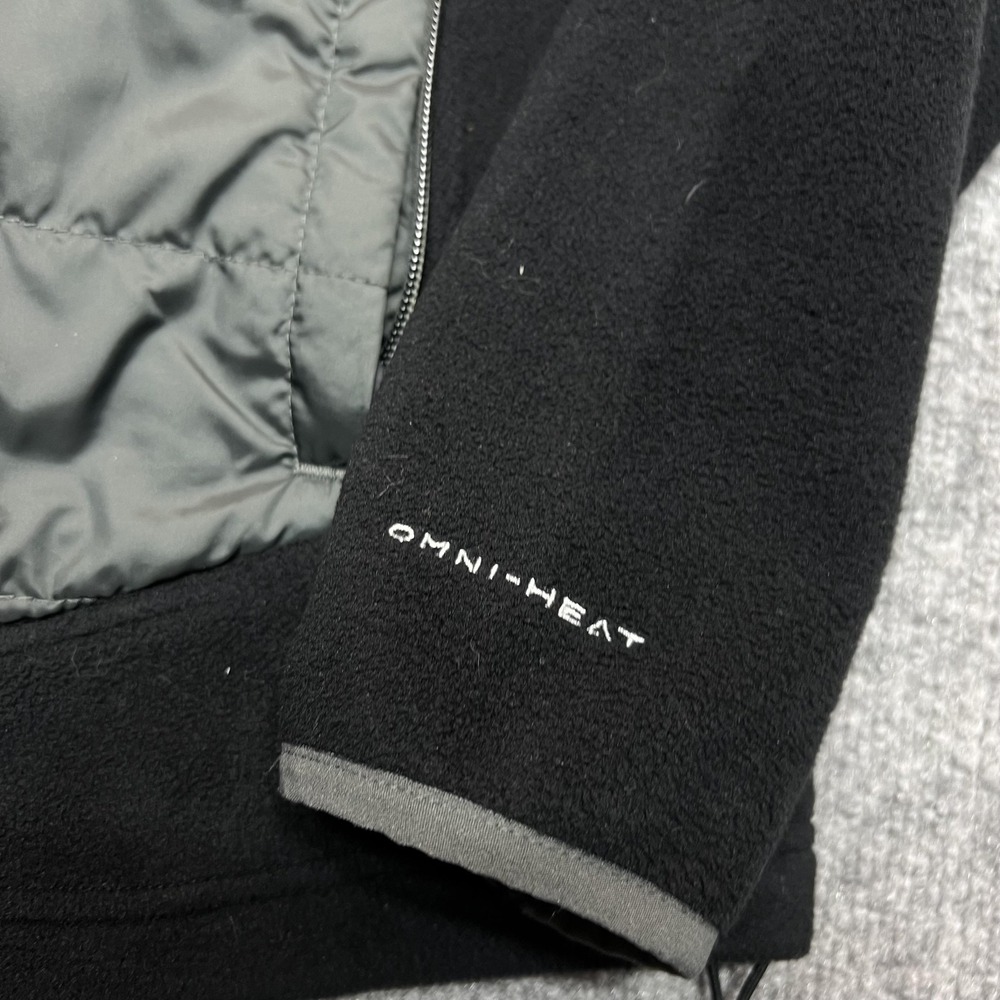 Columbia Omni-Heat Jacket Womens Large Black Fleece Lined Full Zip Canvas Credit - Picture 4 of 12